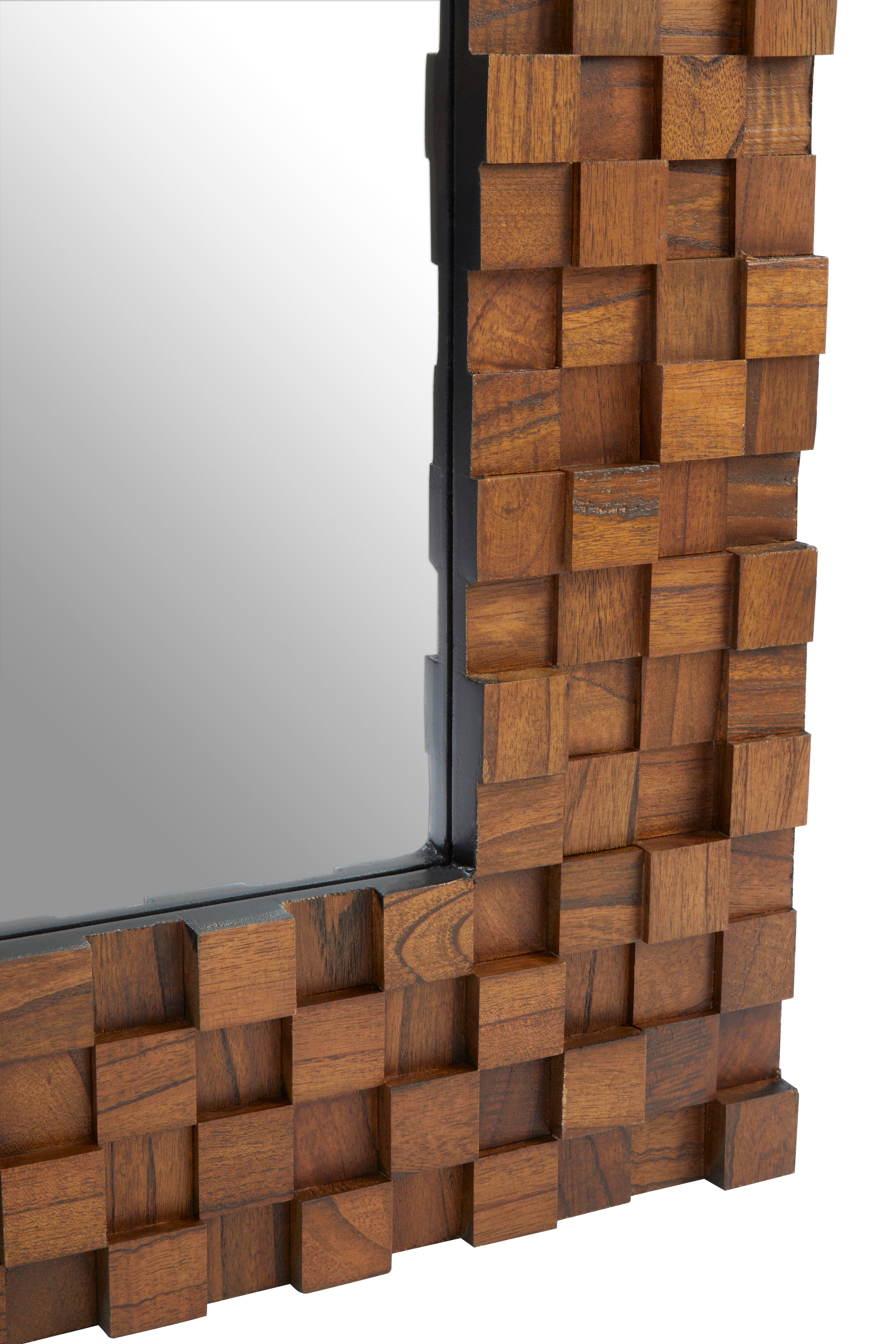 Hidcote Red Beach Wood 3D Wall Mirror